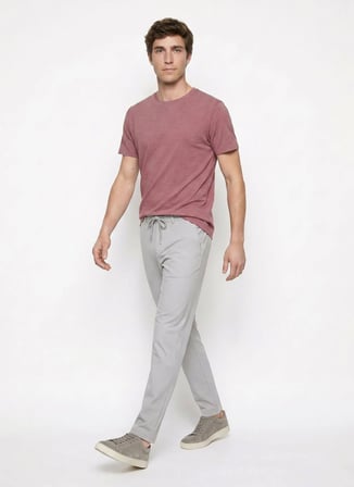 Altınyıldız Classics Bordo Erkek Slim Fit Melanj T-Shirt ACE091262933
