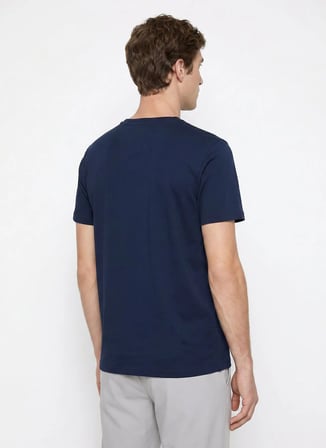 Altınyıldız Classics Lacivert Erkek Bisiklet Yaka Slim Fit T-Shirt ACE091262933