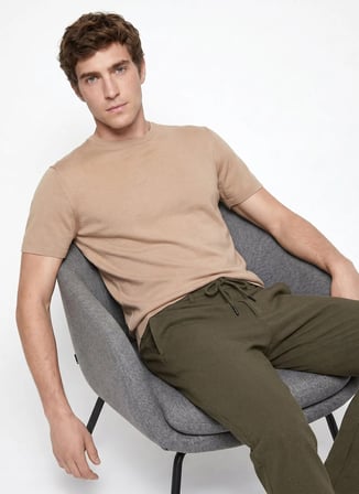 Altınyıldız Classics Vizon Erkek Bisiklet Yaka Slim Fit T-Shirt ACE091262933