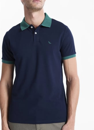 Altınyıldız Classics ACE091262941 Lacivert - Yeşil Polo T-Shirt
