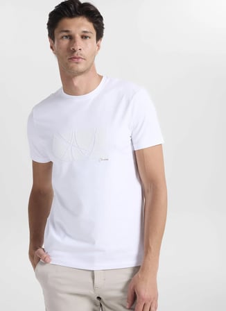Altınyıldız Classics Beyaz Erkek Slim Fit T-Shirt ACE091262045