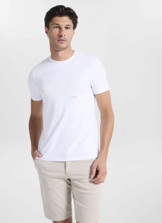 Altınyıldız Classics Beyaz Erkek Slim Fit T-Shirt ACE091262045