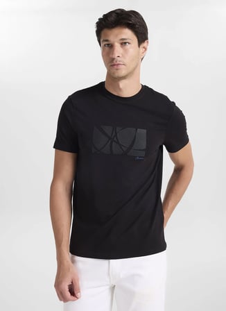 Altınyıldız Classics Siyah Erkek Slim Fit T-Shirt ACE091262045