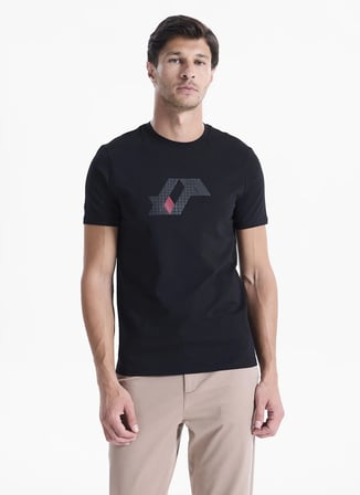 Altınyıldız Classics Siyah Erkek Slim Fit T-Shirt ACE091262885
