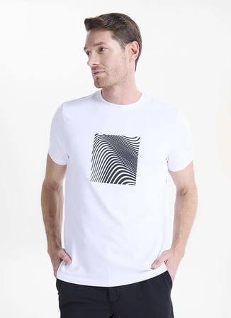 Altınyıldız Classics Beyaz Erkek Slim Fit Baskılı T-Shirt ACE091262887