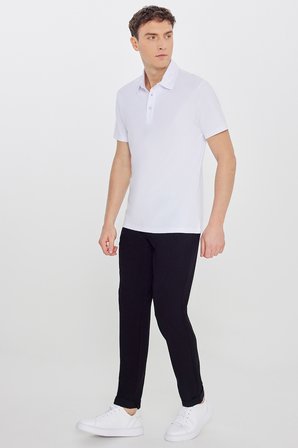 %100 Pamuk Slim Fit Dar Kesim Polo Yaka Tişört