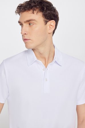 %100 Pamuk Slim Fit Dar Kesim Polo Yaka Tişört