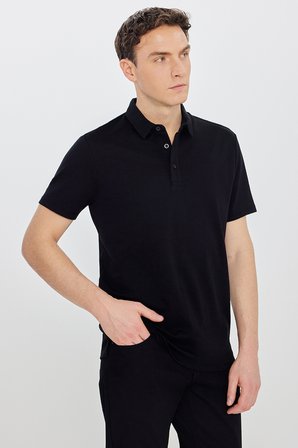 %100 Pamuk Slim Fit Dar Kesim Polo Yaka Tişört