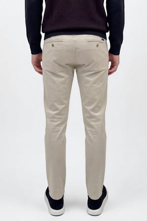 Pamuklu Slim Fit Dar Kesim Yan Cepli Esnek Pantolon