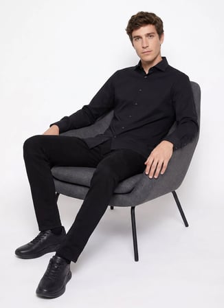 Altınyıldız Classics Siyah Erkek Slim Fit Pantolon ACE001262790
