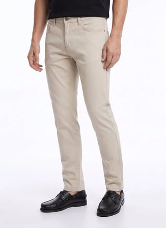 Altınyıldız Classics Bej Erkek Slim Fit Pantolon ACE001262790