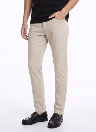 Altınyıldız Classics Bej Erkek Slim Fit Pantolon ACE001262790
