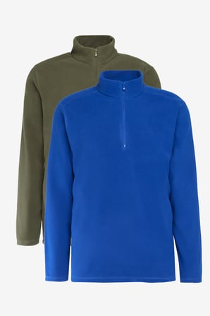 2'li Paket  Standart Fit Dik Yaka Soğuk Geçirmez Polar