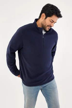 3'lü Paket  Standart Fit Bato Yaka Soğuk Geçirmez Sweatshirt Polar