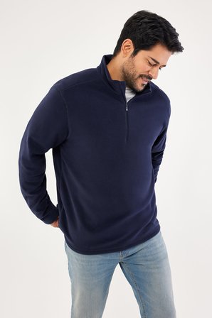3'lü Paket  Standart Fit Bato Yaka Soğuk Geçirmez Sweatshirt Polar