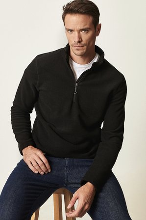 3'lü Paket  Standart Fit Bato Yaka Soğuk Geçirmez Sweatshirt Polar