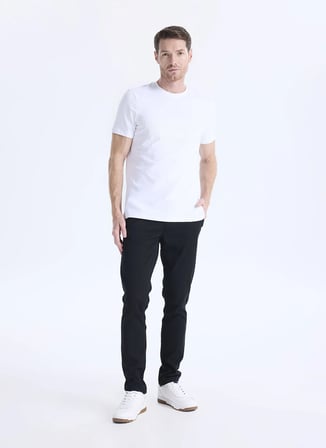 Altınyıldız Classics Siyah Erkek Slim Fit Pantolon ACE001262795