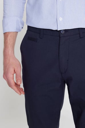 Pamuklu Slim Fit Dar Kesim Yan Cepli Armürlü Esnek Casual Pantolon