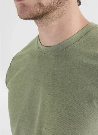 Altınyıldız Classics Yeşil Erkek Slim Fit Melanj T-Shirt ACE091262933