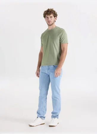 Altınyıldız Classics Yeşil Erkek Slim Fit Melanj T-Shirt ACE091262933