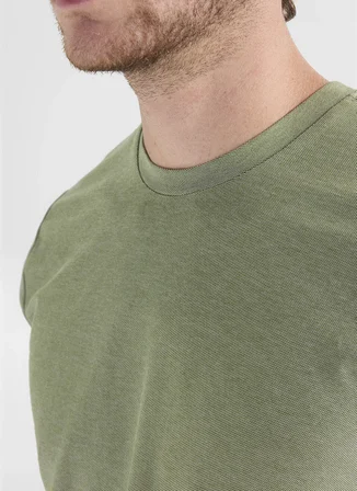 Altınyıldız Classics Yeşil Erkek Slim Fit Melanj T-Shirt ACE091262933