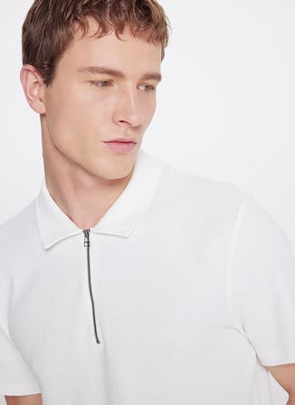 Altınyıldız Classics Ekru Erkek Slim Fit Polo T-Shirt ACE091262672