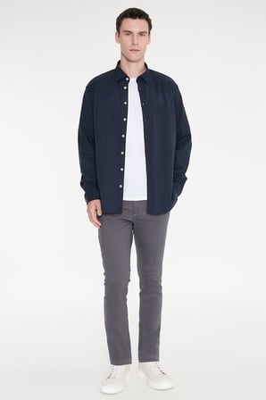 Slim Fit Dar Kesim Pamuklu Esnek Chino Pantolon