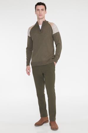 Slim Fit Dar Kesim Pamuklu Esnek Chino Pantolon