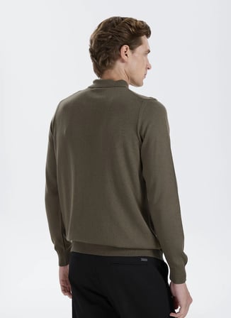 Altınyıldız Classics Haki Erkek Polo Kazak ACE043271002