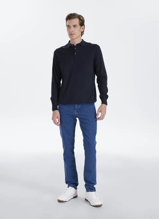 Altınyıldız Classics Lacivert Erkek Polo Standart Kazak ACE043271002