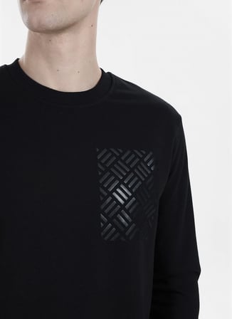 Altınyıldız Classics Siyah Erkek Bisiklet Yaka Sweatshirt ACE052271075