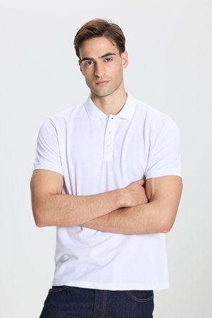 Pamuklu Slim Fit Dar Kesim Polo Yaka Tişört