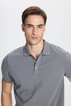 Pamuklu Slim Fit Dar Kesim Polo Yaka Tişört
