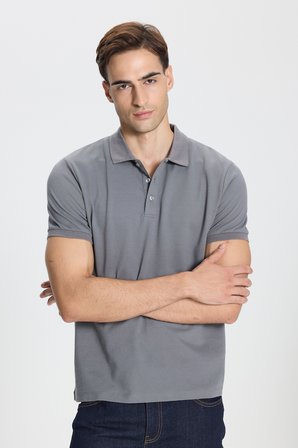 Pamuklu Slim Fit Dar Kesim Polo Yaka Tişört