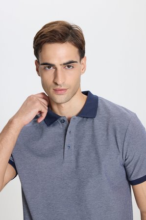 Pamuklu Slim Fit Dar Kesim Polo Yaka Tişört