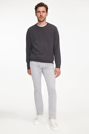 Pamuklu Standart Fit Normal Kesim 2 İplik Bisiklet Yaka Sweatshirt