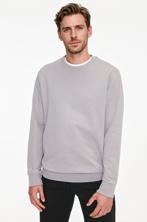 Pamuklu Standart Fit Normal Kesim 2 İplik Bisiklet Yaka Sweatshirt