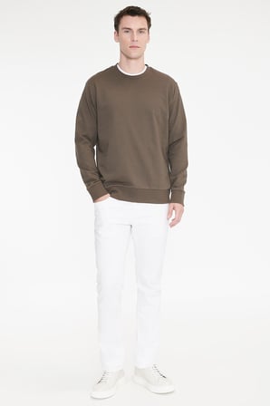 Pamuklu Standart Fit Normal Kesim 2 İplik Bisiklet Yaka Sweatshirt