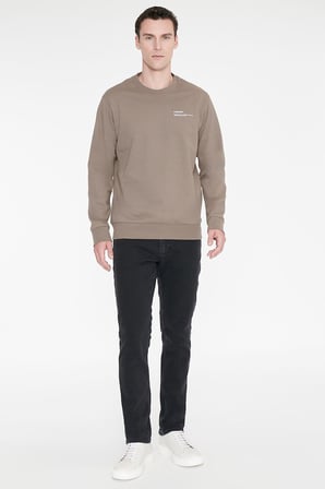 Pamuklu Standart Fit Normal Kesim Bisiklet Yaka Sweatshirt