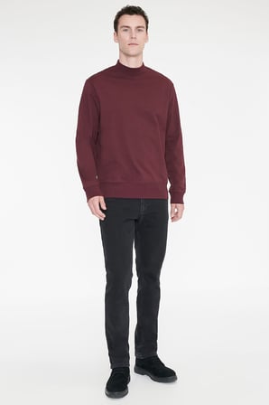 Pamuklu Standart Fit Normal Kesim Yarım Balıkçı Yaka Sweatshirt