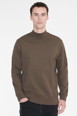 Pamuklu Standart Fit Normal Kesim Yarım Balıkçı Yaka Sweatshirt