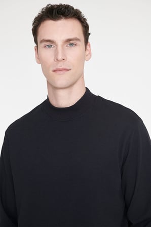 Pamuklu Standart Fit Normal Kesim Yarım Balıkçı Yaka Sweatshirt