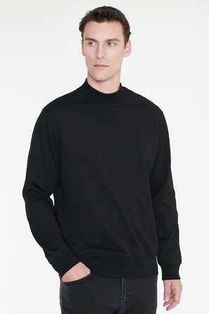 Pamuklu Standart Fit Normal Kesim Yarım Balıkçı Yaka Sweatshirt