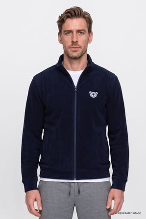 Anti-Pilling Tüylenme Yapmayan Sıcak Tutan Bato Yaka Nakışlı Sweatshirt Polar