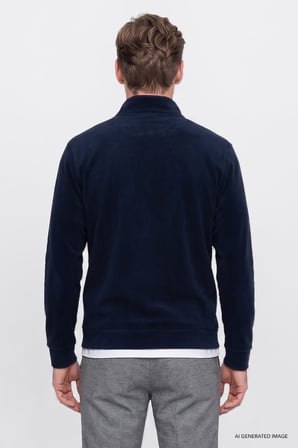 Anti-Pilling Tüylenme Yapmayan Sıcak Tutan Bato Yaka Nakışlı Sweatshirt Polar