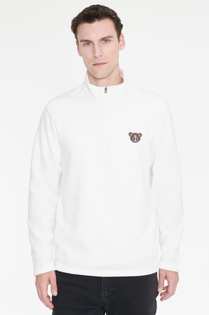 Anti-Pilling Tüylenme Yapmayan Standart Fit Bato Yaka Soğuk Geçirmez Sweatshirt Polar