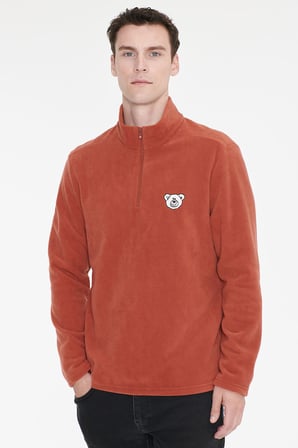 Anti-Pilling Tüylenme Yapmayan Soğuk Geçirmez Standart Fit Bato Yaka Sweatshirt Polar