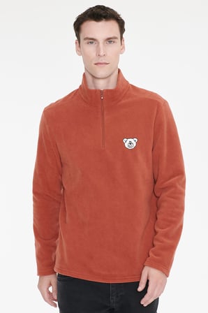Anti-Pilling Tüylenme Yapmayan Soğuk Geçirmez Standart Fit Bato Yaka Sweatshirt Polar