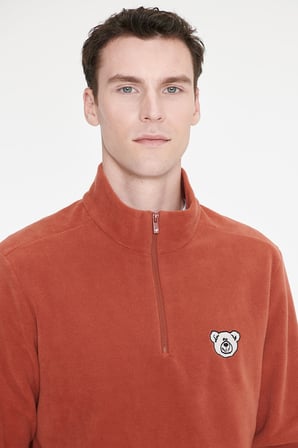 Anti-Pilling Tüylenme Yapmayan Soğuk Geçirmez Standart Fit Bato Yaka Sweatshirt Polar