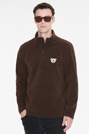 Anti-Pilling Tüylenme Yapmayan Soğuk Geçirmez Standart Fit Bato Yaka Sweatshirt Polar